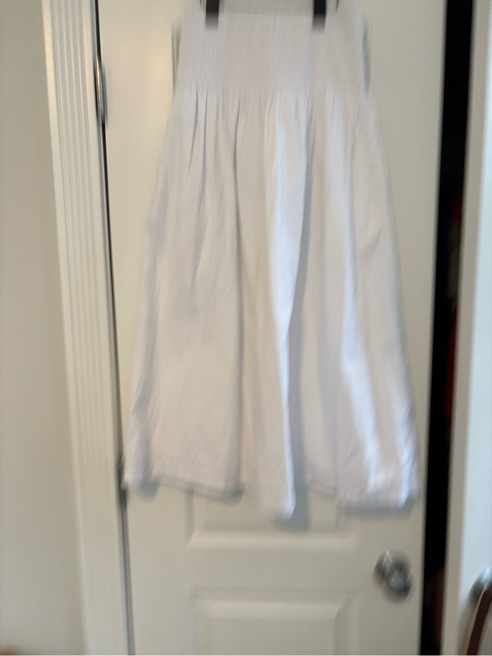 NWT Madewell White Smocked Maxi Skirt